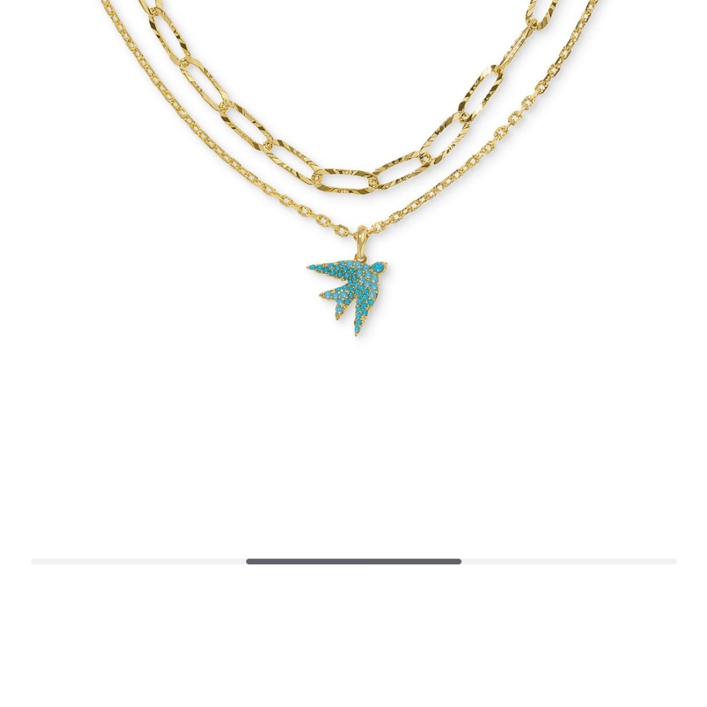Kendra Scott Melody Bird Double Necklace. Never worn